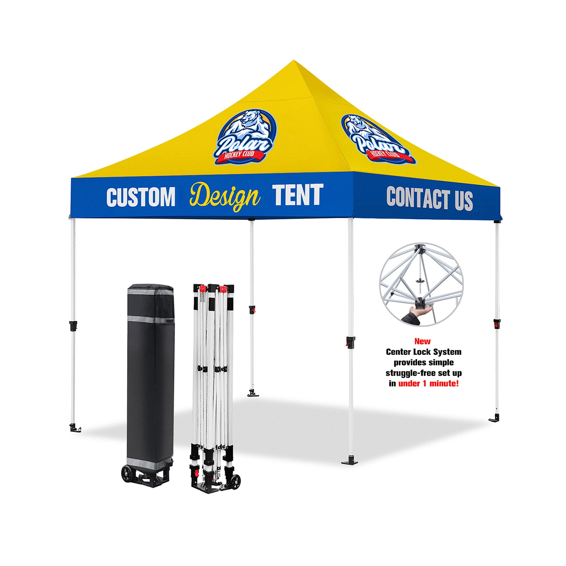 Mobile United Rush FC Sideline Heavy Duty Pop-Up Tent **2-3 Week Delivery**