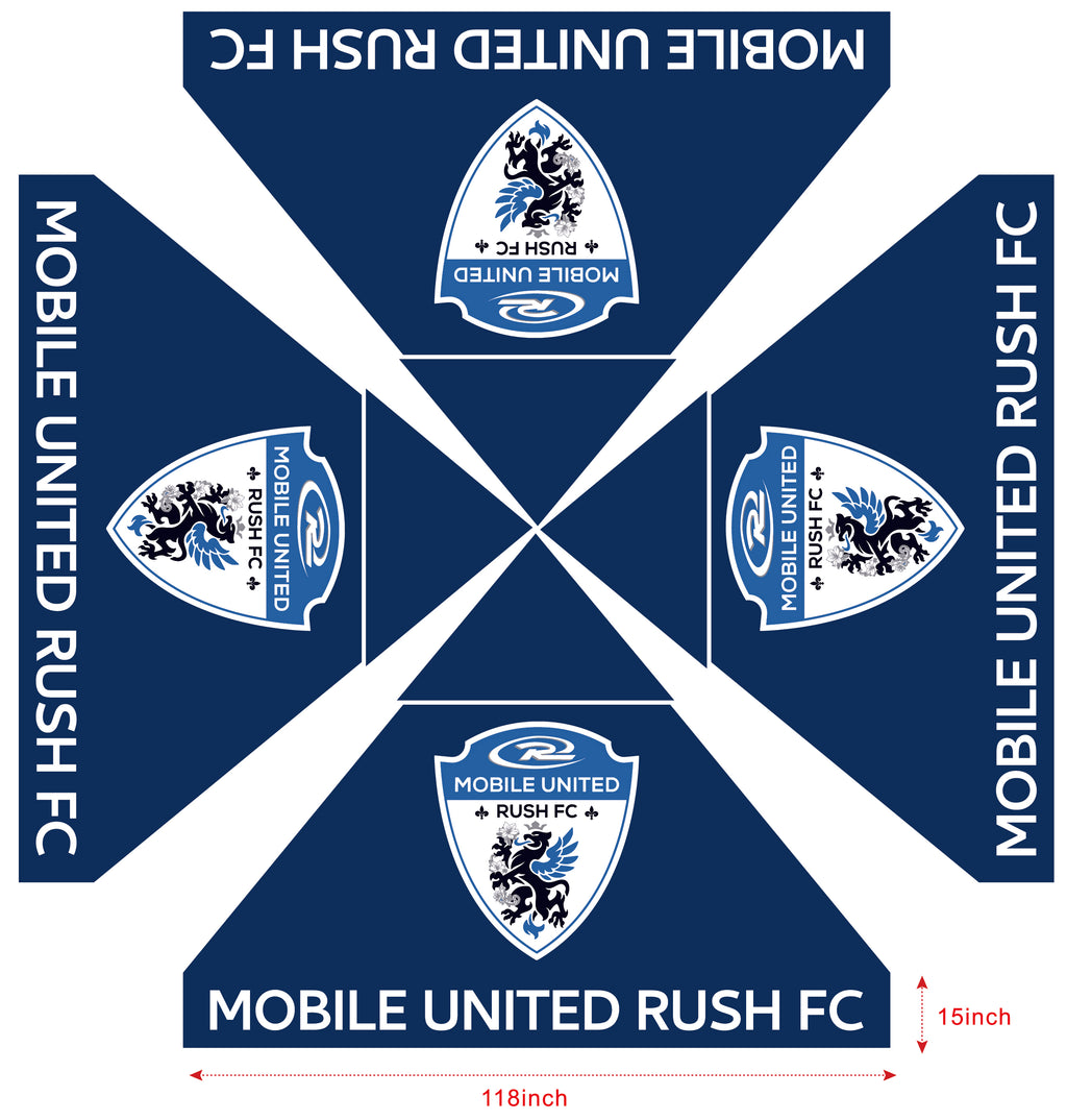 Mobile United Rush FC Sideline Heavy Duty Pop-Up Tent **2-3 Week Delivery**